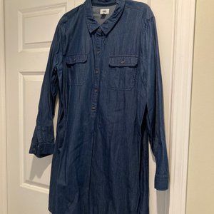Old Navy Denim Shirt Dress XXL